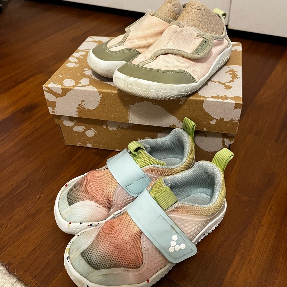 Pink and Green and Multicolor VIVOBAREFOOT Sneakers with Slip-On Design